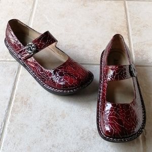 ALEGRIA Paloma  Red Patent Leather Shoes Size 39